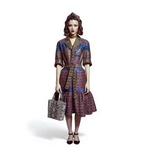 TUCKERNUCK autumn adeigbo Purple and Gold Floral Makenna Duster NWT Size 0